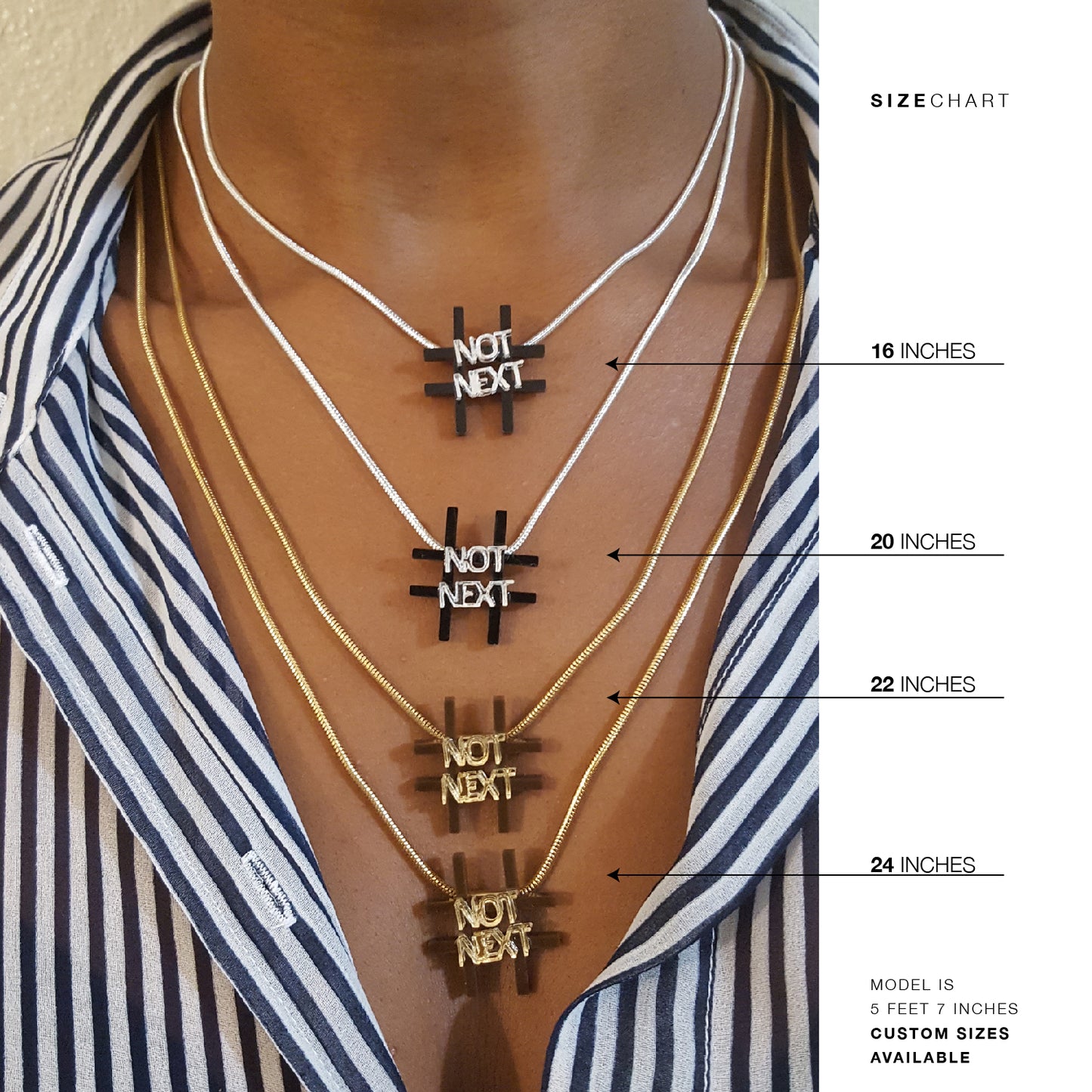Not Next Brown and Gold Necklace