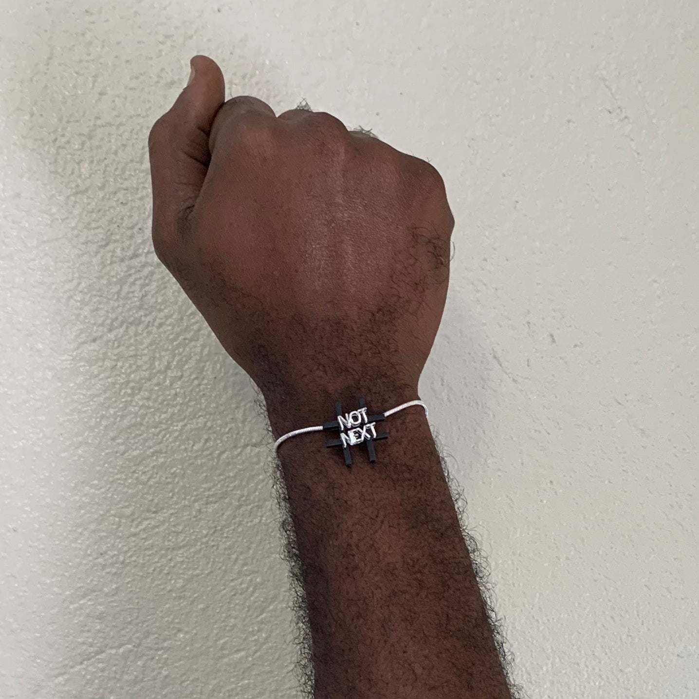 Not Next Black and Silver Bracelet