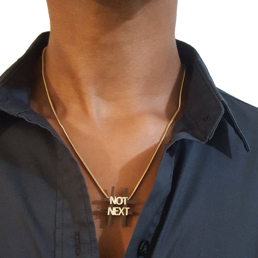 Not Next Brown and Gold Necklace