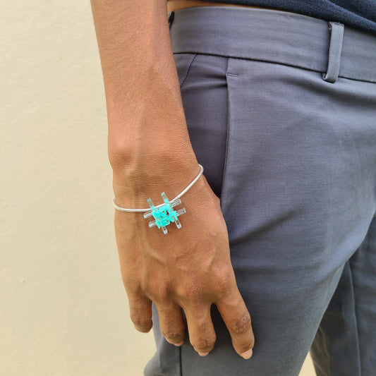 Not Next Mirrored and Silver Bracelet