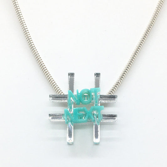 Not Next Mirrored and Silver Necklace
