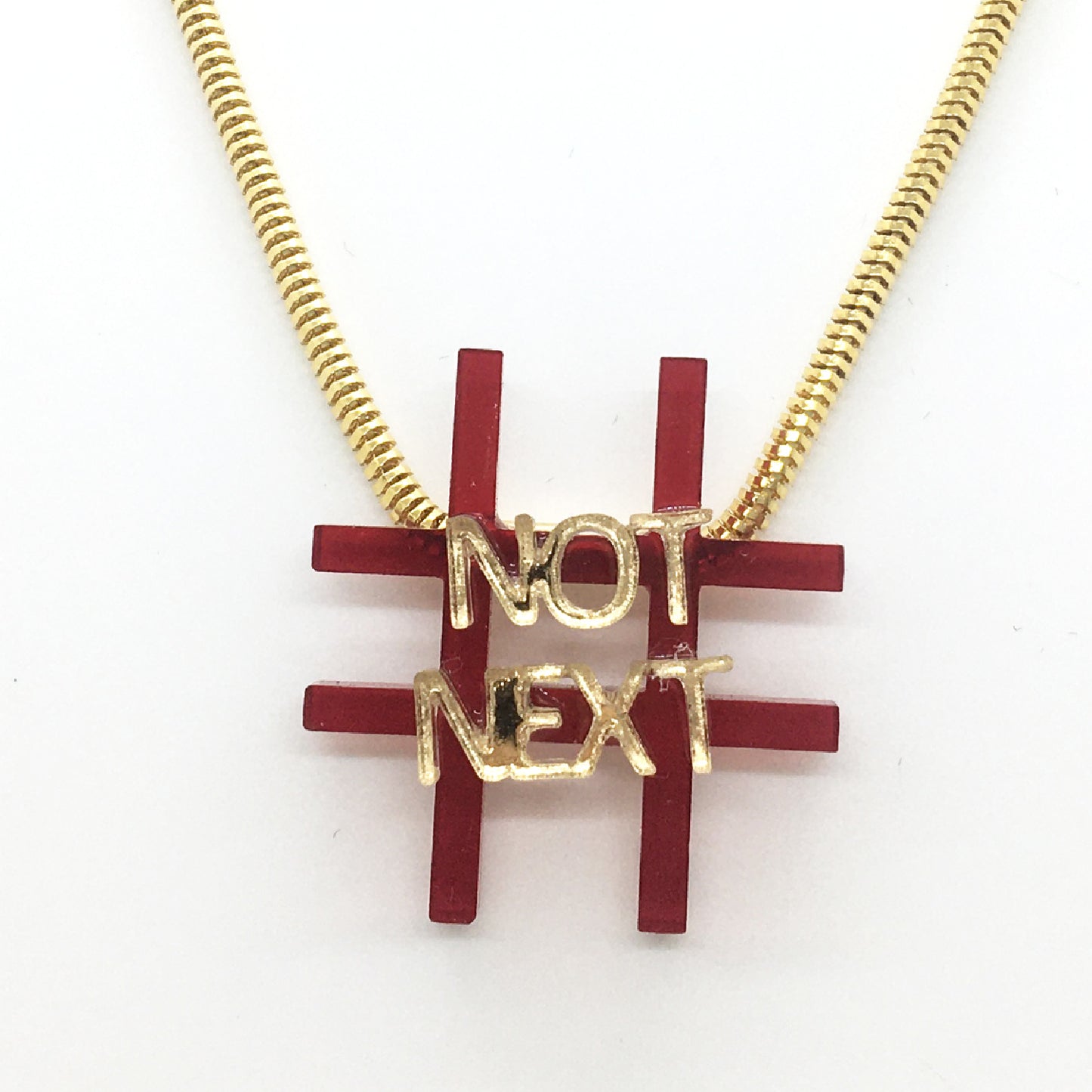 Not Next Red and Gold Necklace